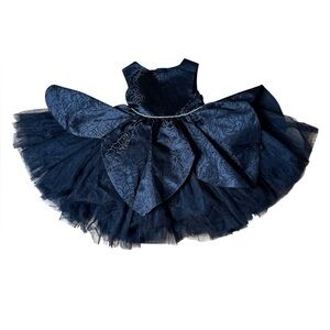 Princess Daliana 6-12 Months Baby Girl Dress Black Tulle Gown Poofy Formal Event